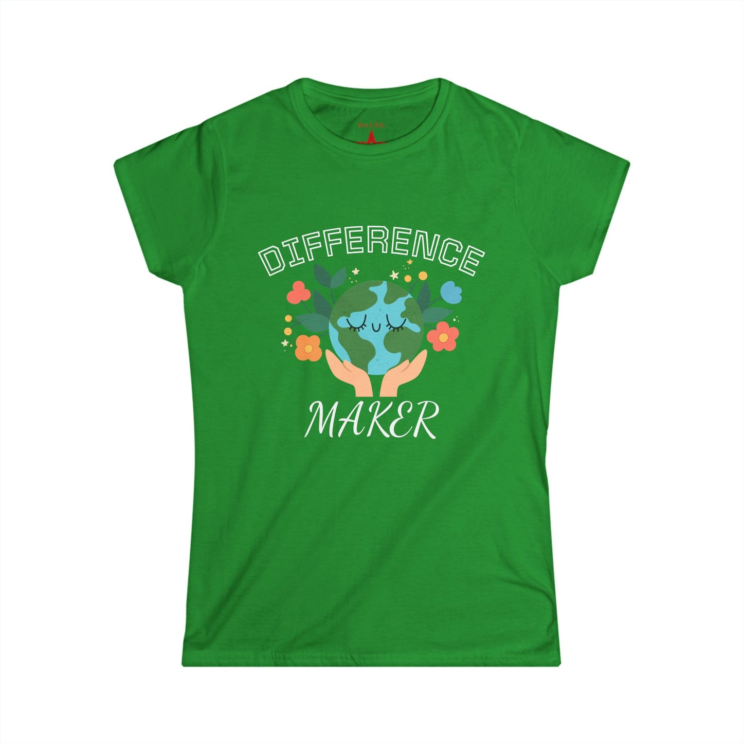 Eco-Friendly Difference Maker Tee | Women's Softstyle T-Shirt, Gifts for Earth Lovers, Sustainable Fashion, Environmental Awareness