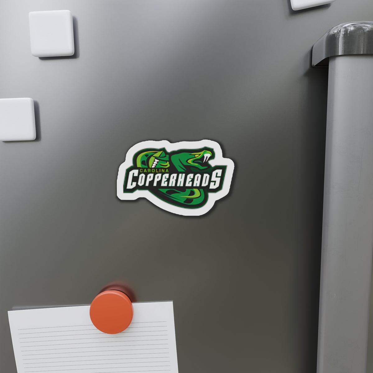 Custom Die-Cut Sports Magnets, Carolina Copperheads Team Spirit Magnet, Refrigerator Magnet, Unique Gift for Sports Fans, Football Decor