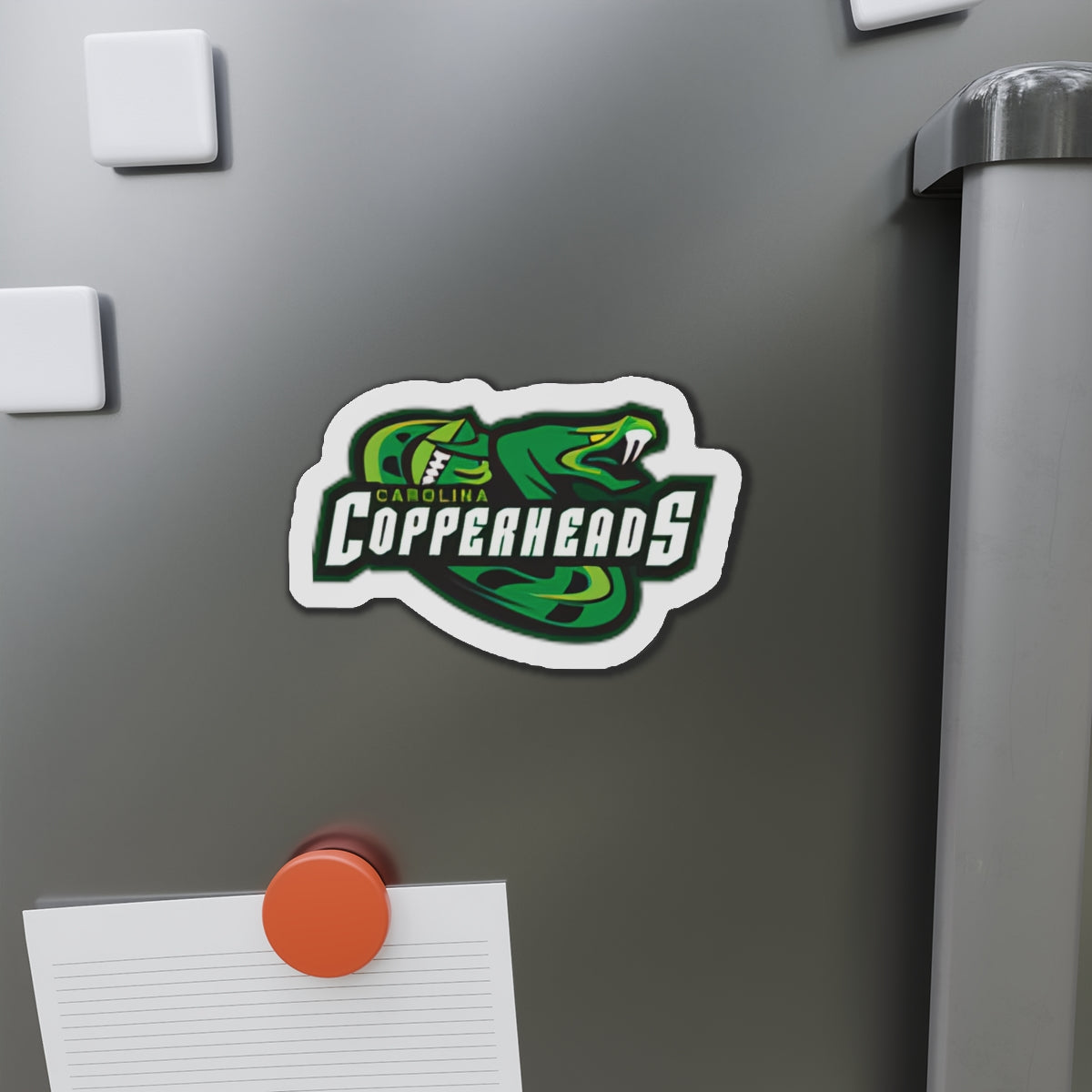 Custom Die-Cut Sports Magnets, Carolina Copperheads Team Spirit Magnet, Refrigerator Magnet, Unique Gift for Sports Fans, Football Decor