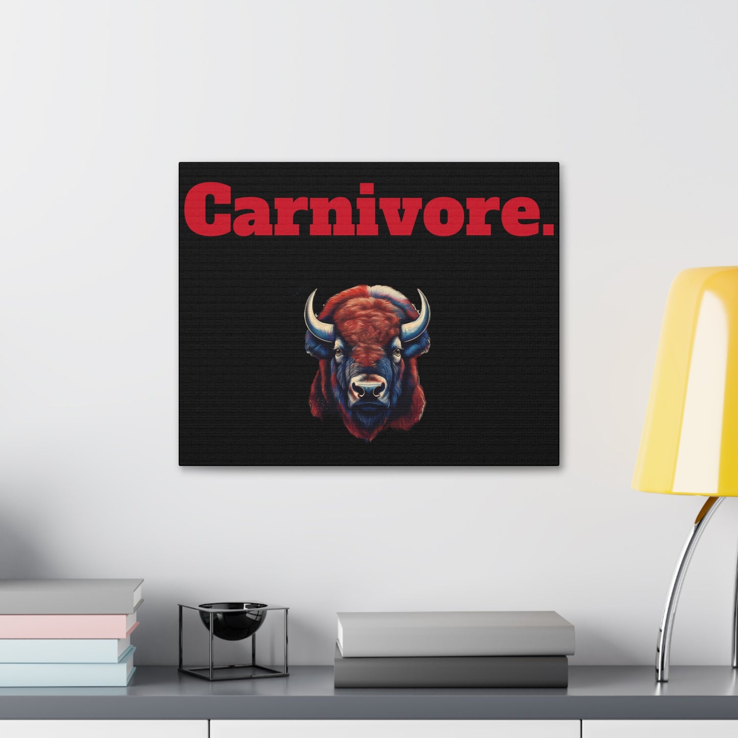 Carnivore Wall Art Canvas - Bold Bison Design for Meat Lovers