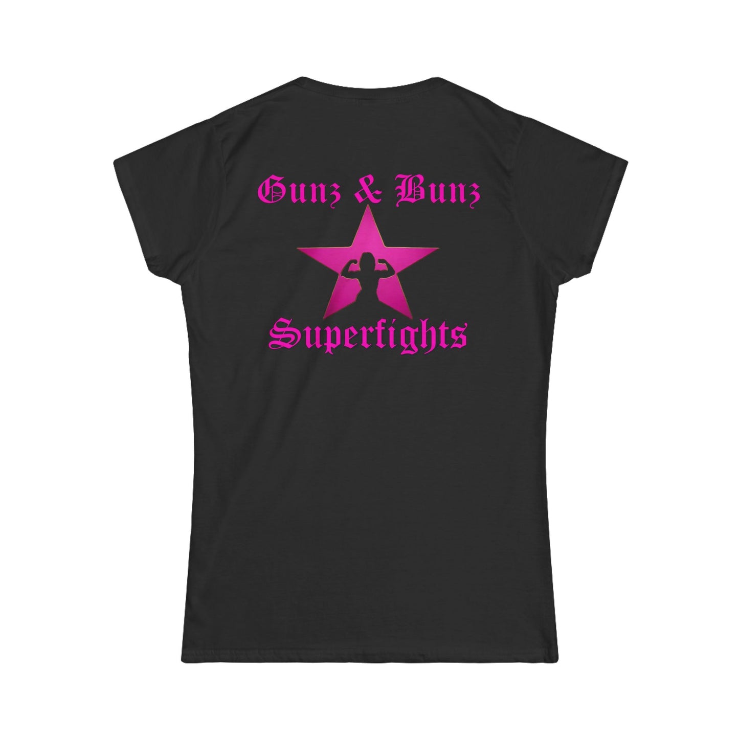 Guns & Buns Superfights Tee — Women’s Fitness Graphic Shirt