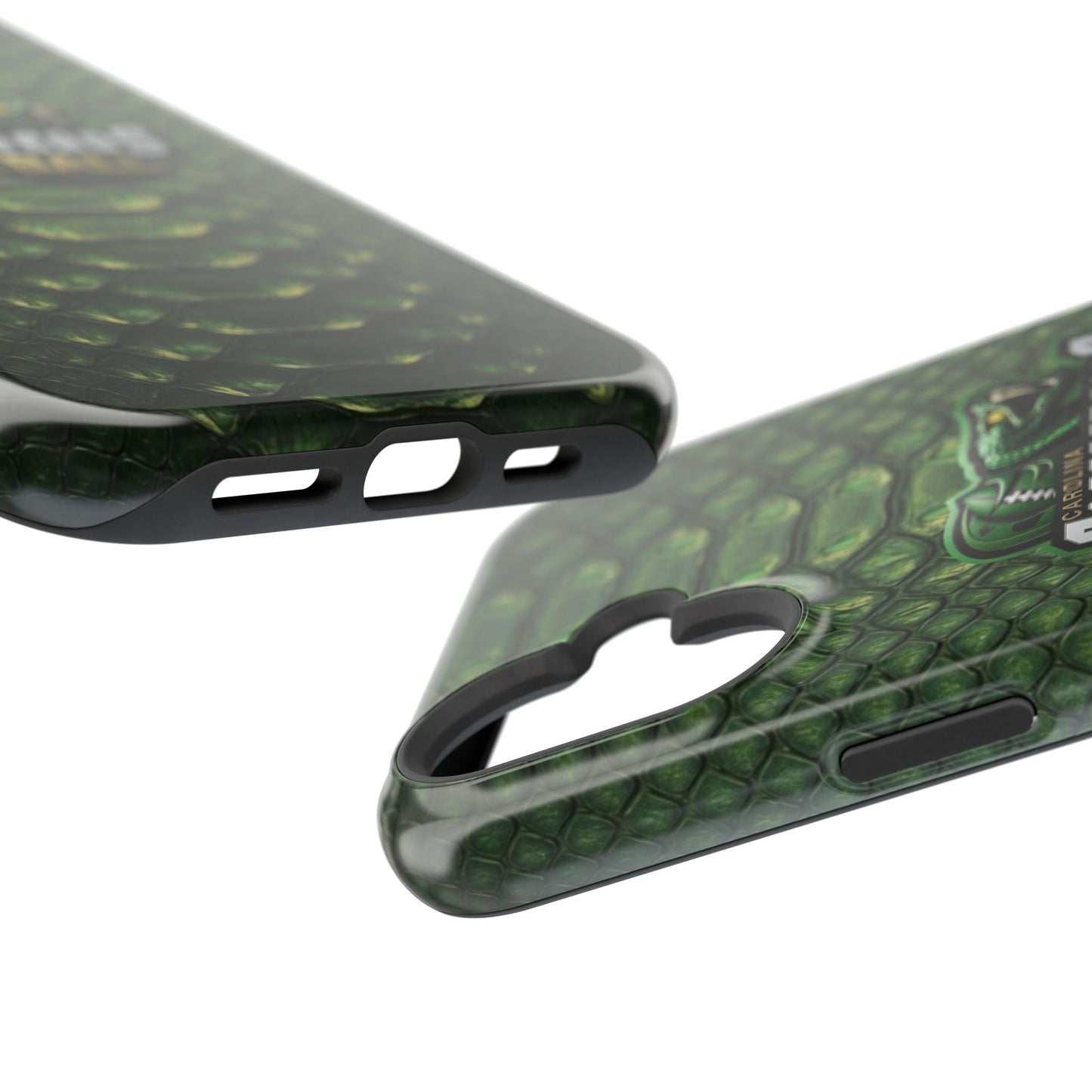 Copperheads Football Magnetic Impact-Resistant Phone Case — Green Snake Scale Design