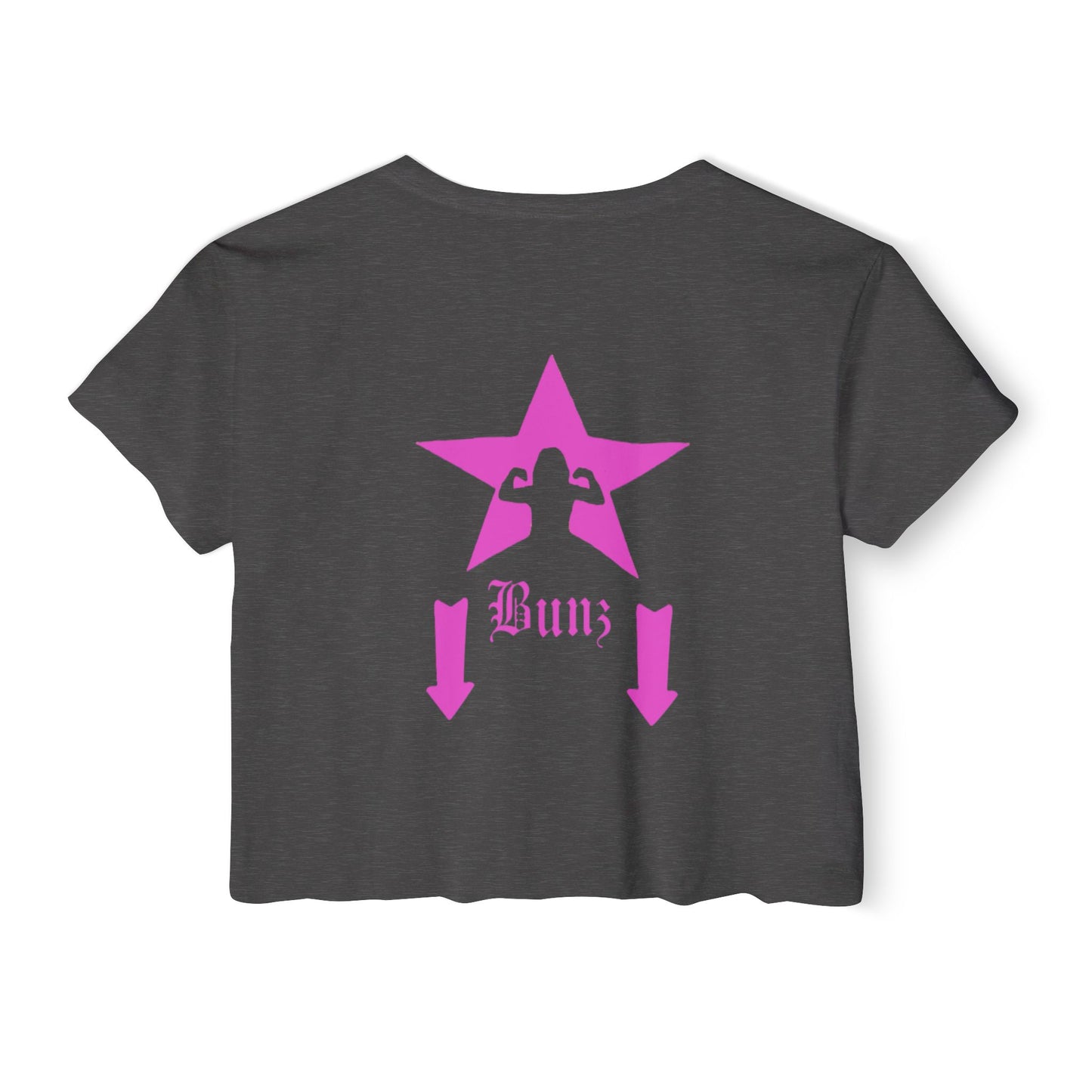 Women’s Pink Star Festival Crop Top – Trendy Music Lover’s Shirt | Stylish Summer Concert & Party Tee