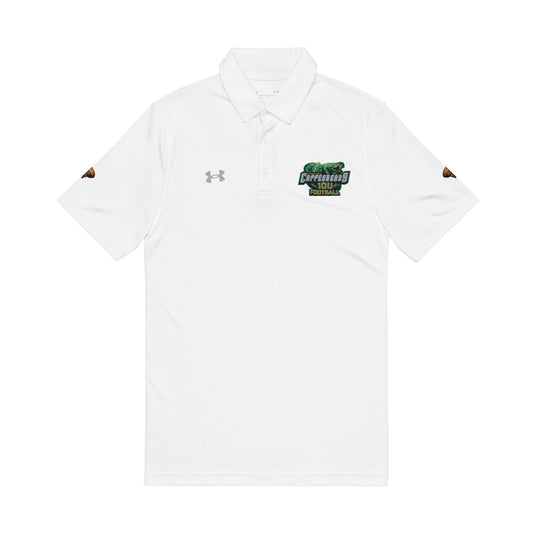 Embroidered White Men's Polo Shirt — Under Armour® Performance Golf Polo with Team Patch