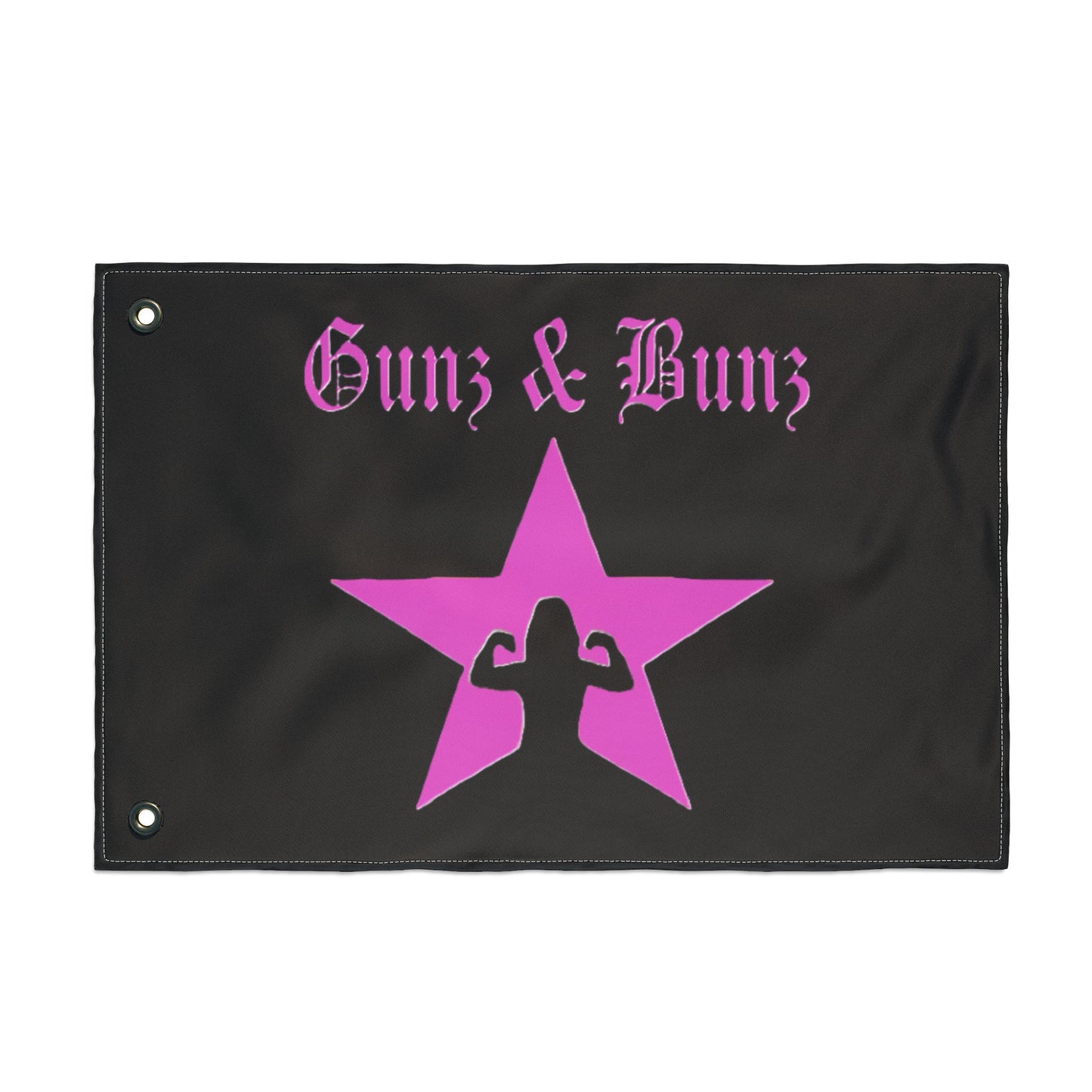 Guns & Bunz Double Sided Flag - Bold Fitness Decor for Home & Gym