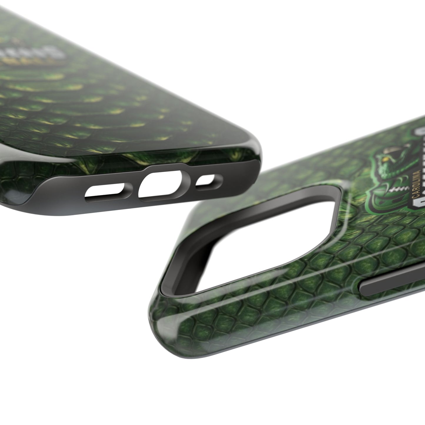Copperheads Football Magnetic Impact-Resistant Phone Case — Green Snake Scale Design
