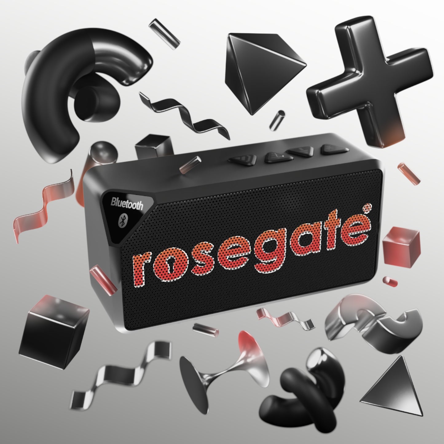 Bluetooth Speaker — 'rosegate' Retro Logo Portable Speaker