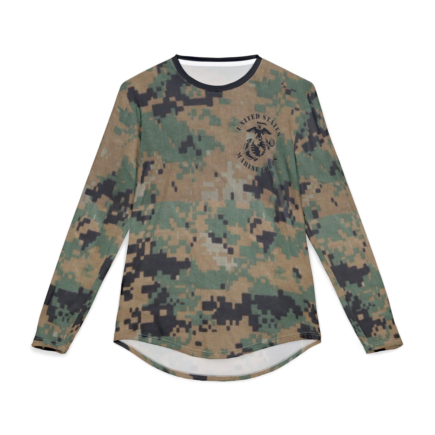 Men’s Marine Corps UV Protection Shirt – MARPAT Camo Long Sleeve | Military Outdoor, Fishing & Sun Safety Top