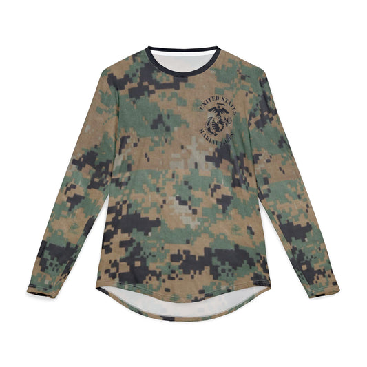 Men’s Marine Corps UV Protection Shirt – MARPAT Camo Long Sleeve | Military Outdoor, Fishing & Sun Safety Top