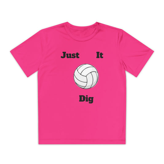 Volleyball Youth Tee - Just Dig It & Gunz Rollz Designs