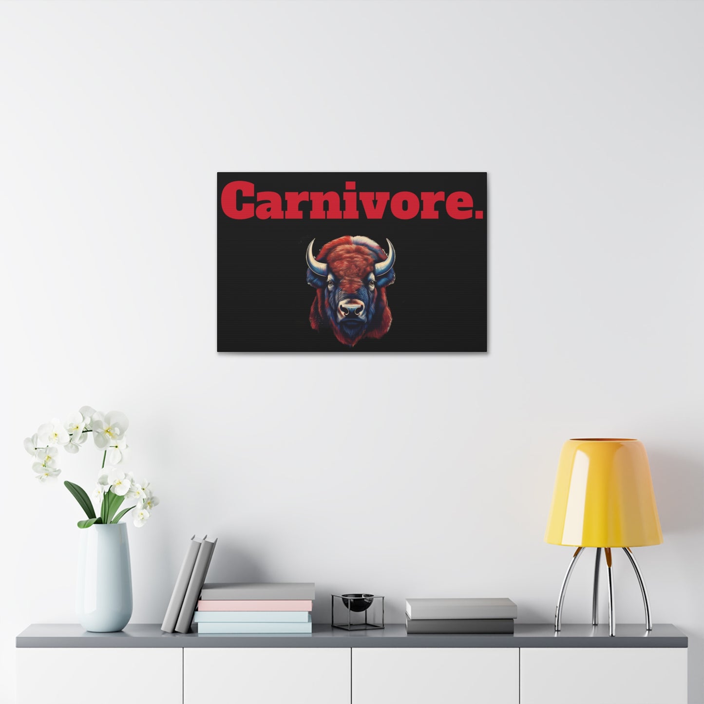 Carnivore Wall Art Canvas - Bold Bison Design for Meat Lovers