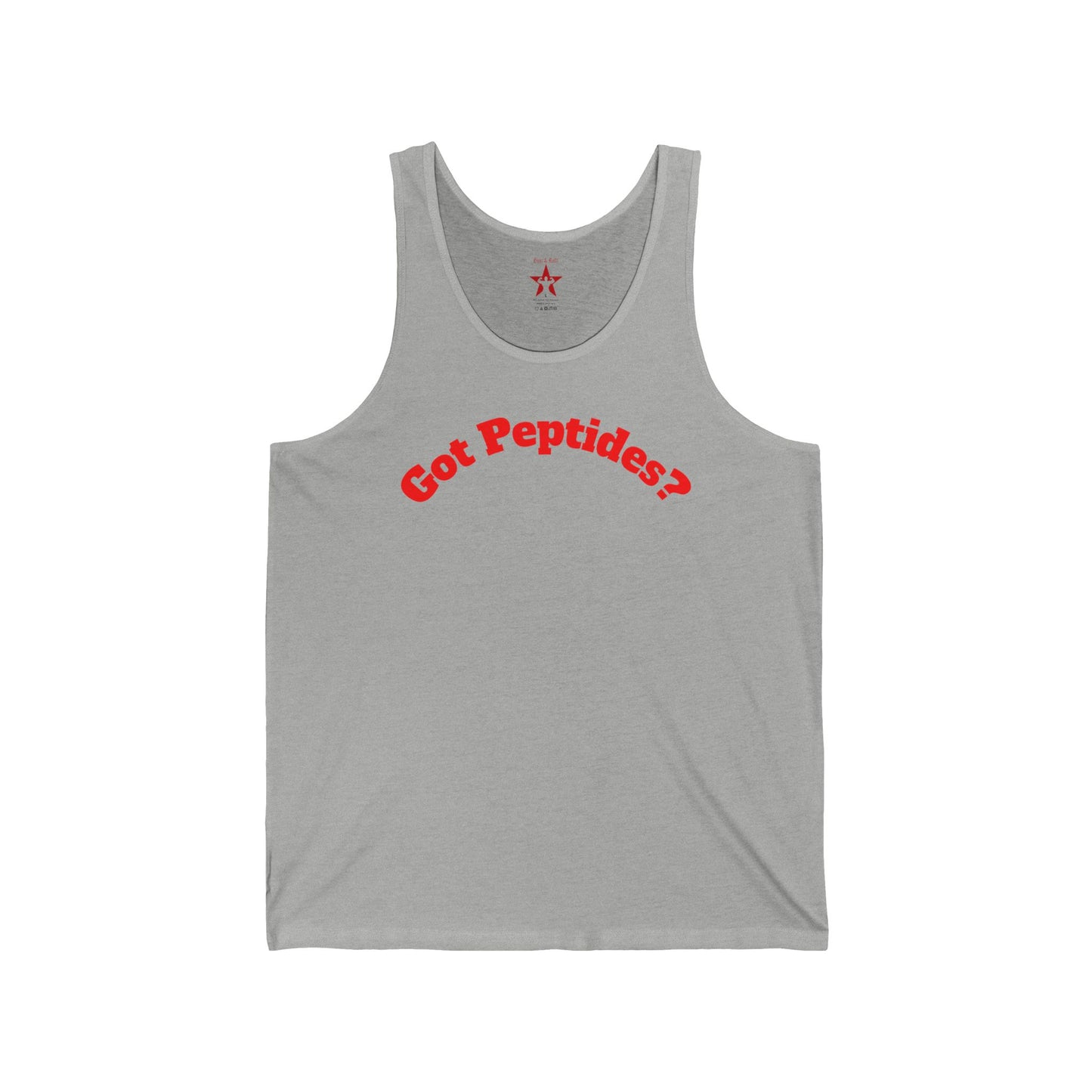 Got Peptides? Black Tank Top — Funny Fitness Science Gym Tank