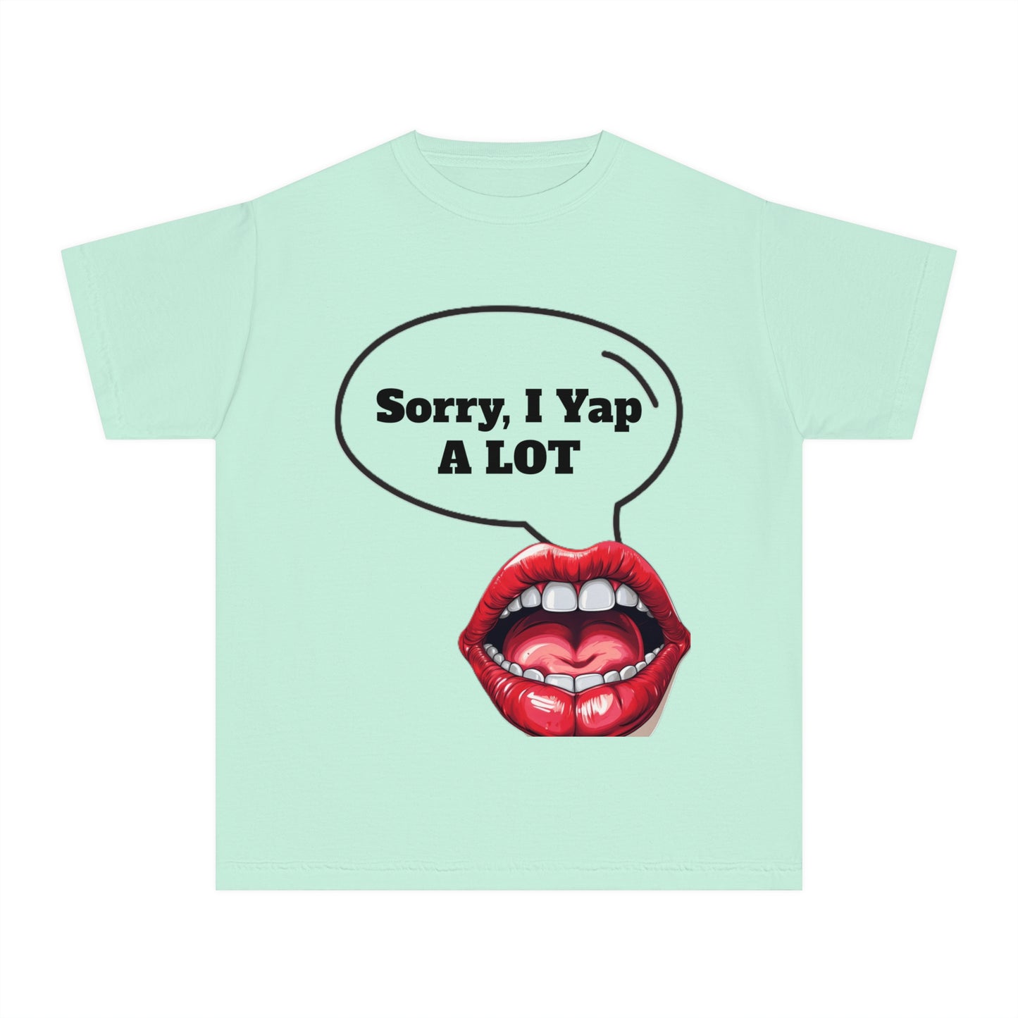 Youth “Sorry, I Yap A LOT” T-Shirt – Funny Graphic Tee for Talkative Kids | Soft Midweight Cotton Shirt