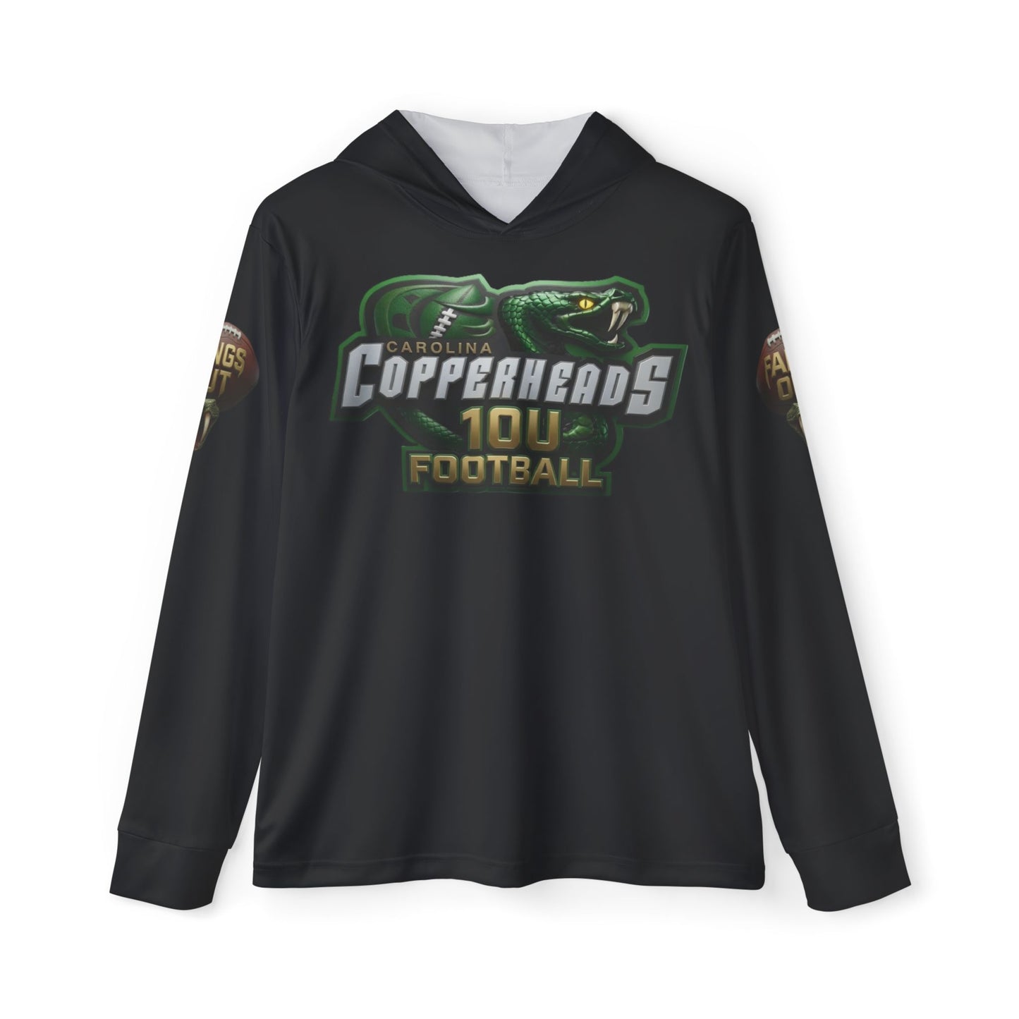 Copperheads 10U Football Warmup Hoodie — "Fangs Out" Team Pullover