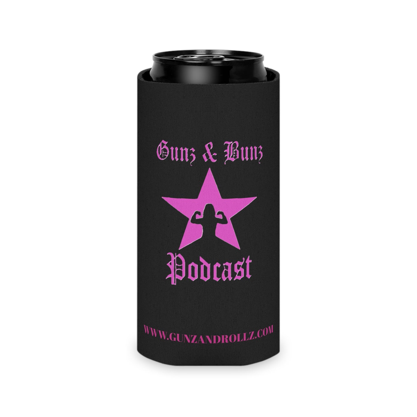 Gunz & Bunz Podcast Can Cooler – Stylish Beverage Insulator for Fitness Fans | Vibrant Drink Sleeve for Parties & Outdoor Events