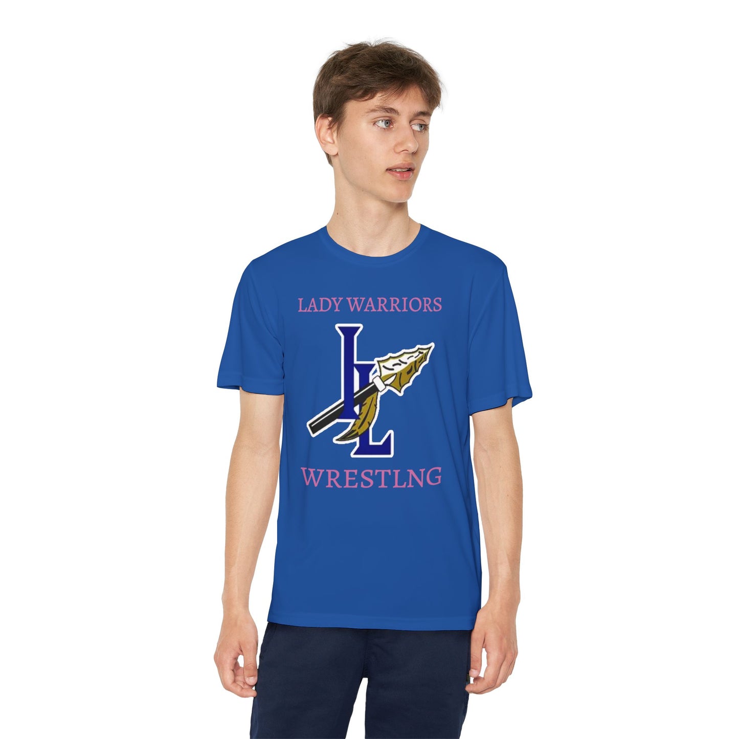 Lady Warriors Wrestling Youth Tee - Team Logo Youth Competitor Shirt