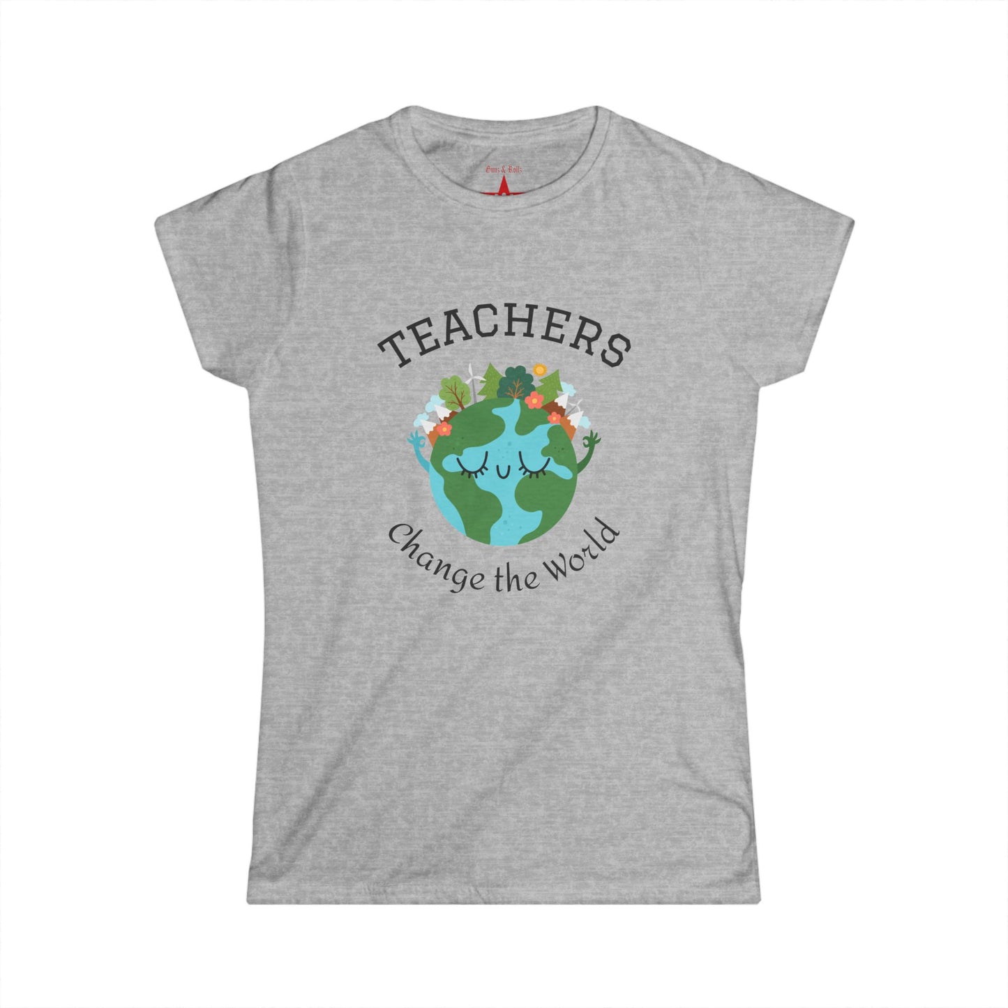 Teachers Change the World Softstyle Tee, Teacher Appreciation Gift, Earth Day Shirt, Women's Casual Wear, Inspirational Tee, [...]