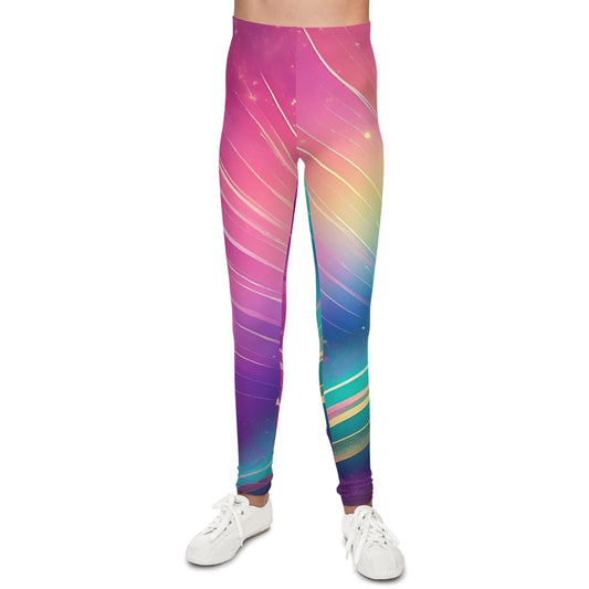 Colorful Galaxy Youth Leggings – Fun & Trendy Activewear for Kids | Stretchy, Comfortable Girls’ & Boys’ Leggings