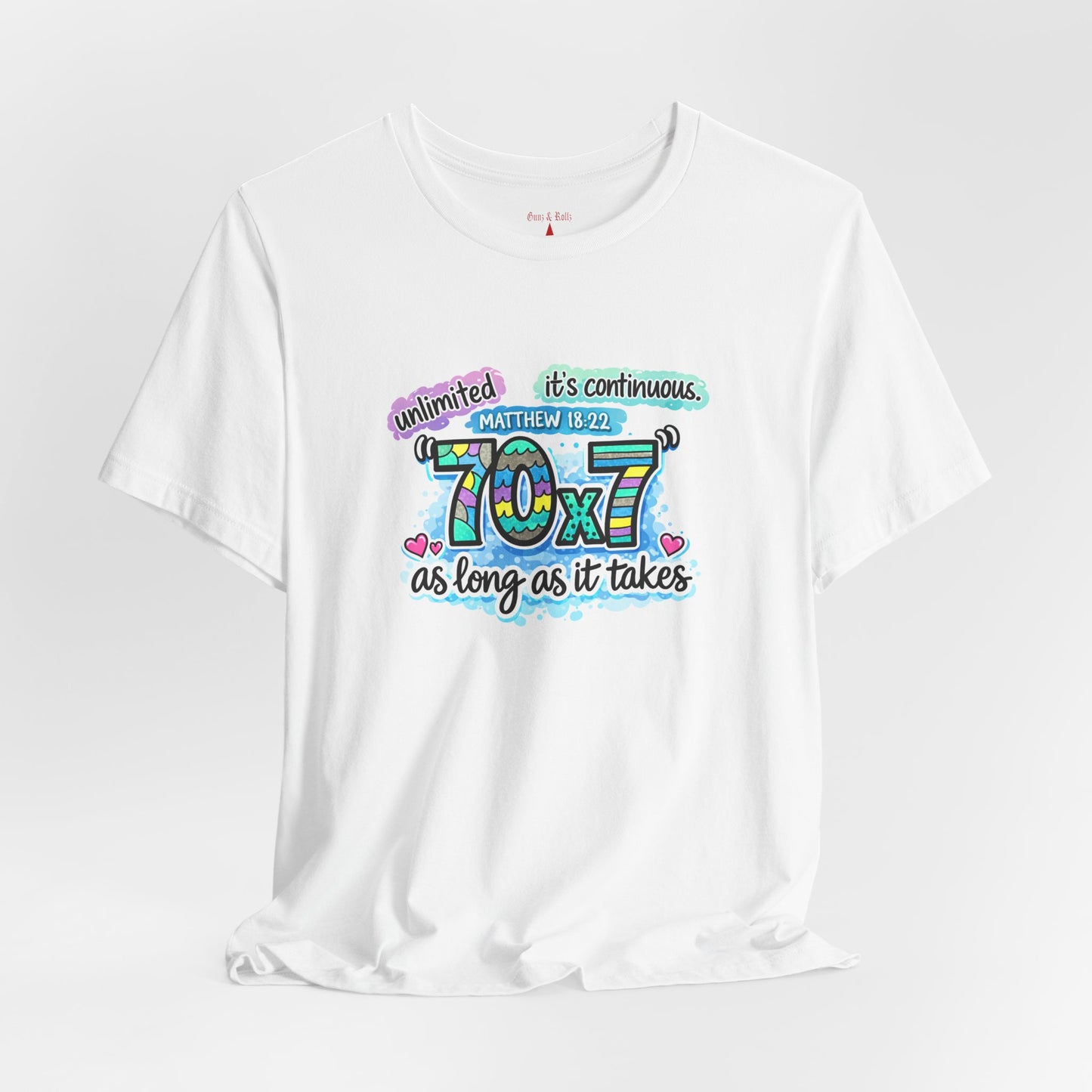 70x7 Faith Tee — Matthew 18:22 Inspirational Christian T‑Shirt