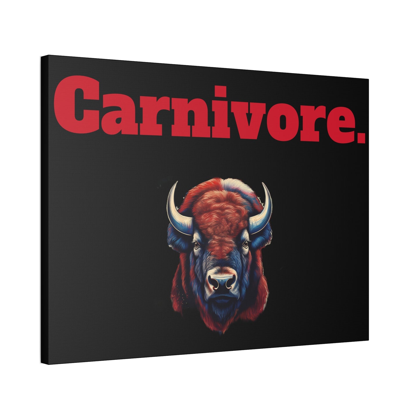 Carnivore Wall Art Canvas - Bold Bison Design for Meat Lovers