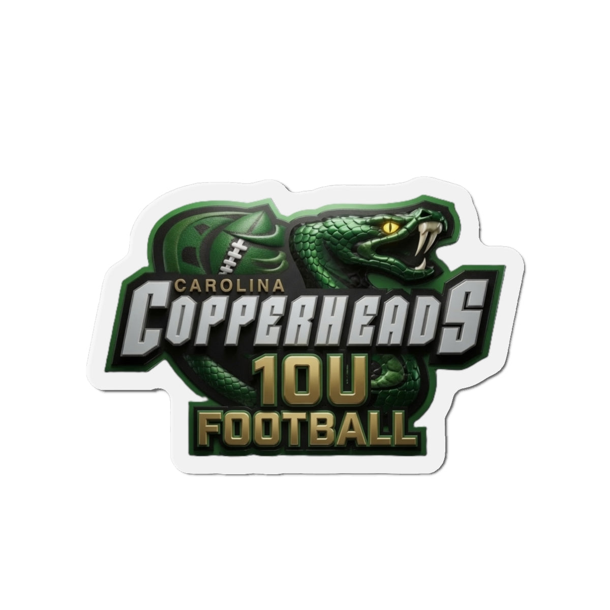 Custom Die-Cut Sports Magnets, Carolina Copperheads Team Spirit Magnet, Refrigerator Magnet, Unique Gift for Sports Fans, Football Decor