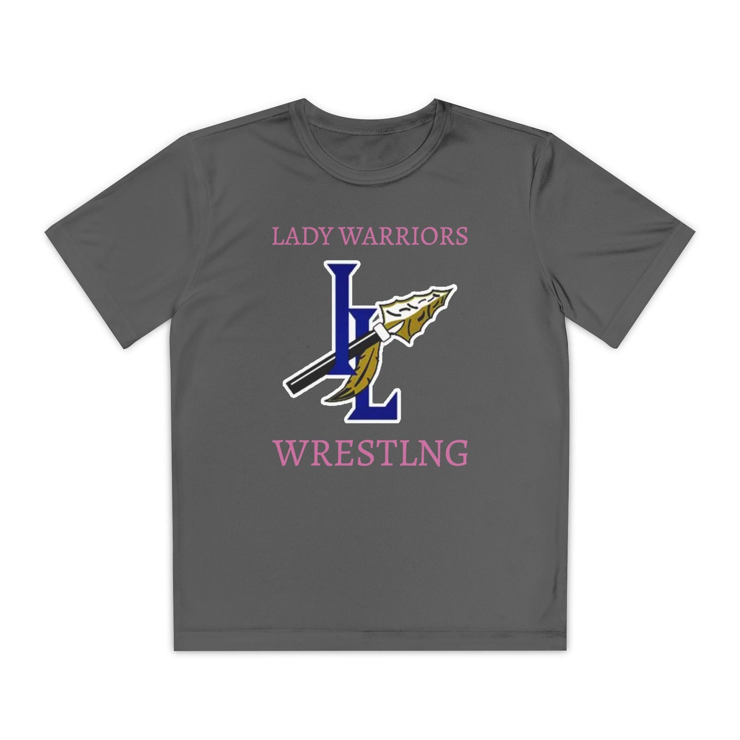 Lady Warriors Wrestling Youth Tee - Team Logo Youth Competitor Shirt