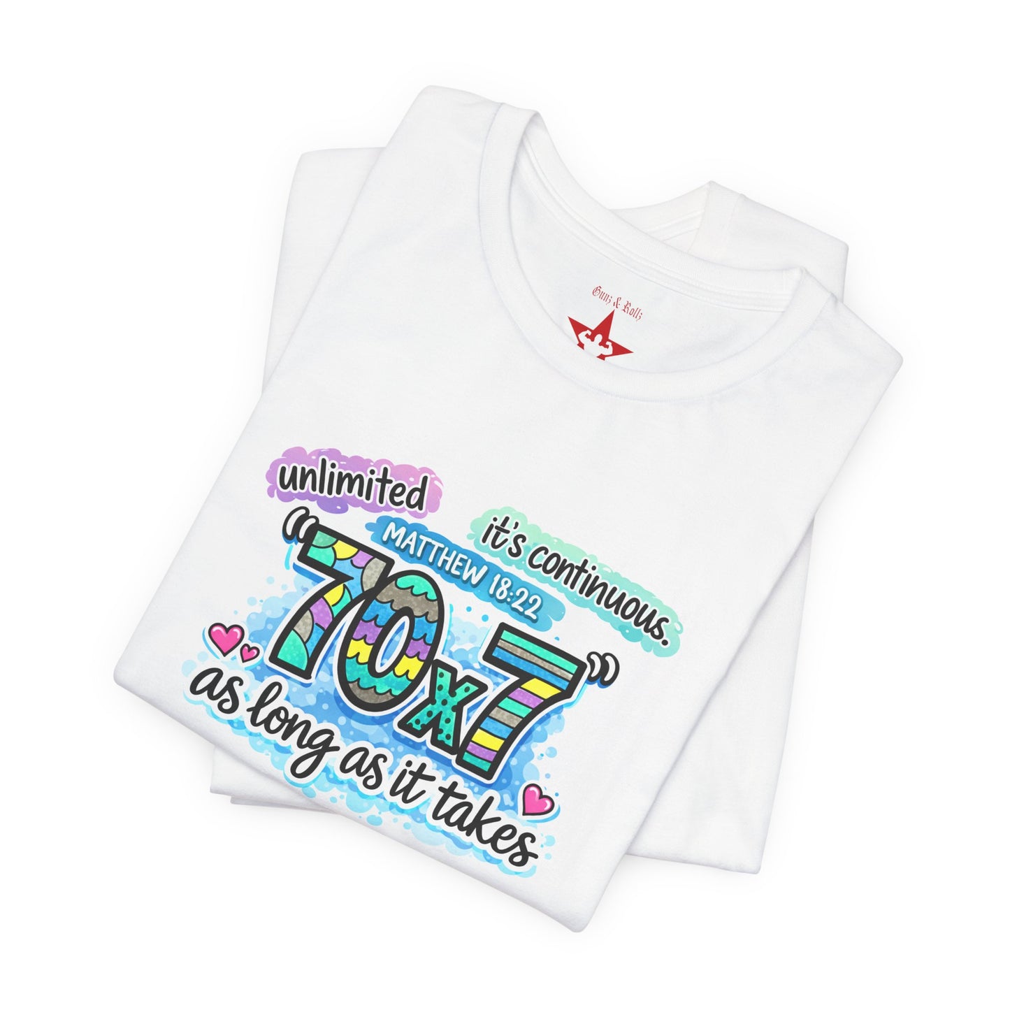 70x7 Faith Tee — Matthew 18:22 Inspirational Christian T‑Shirt