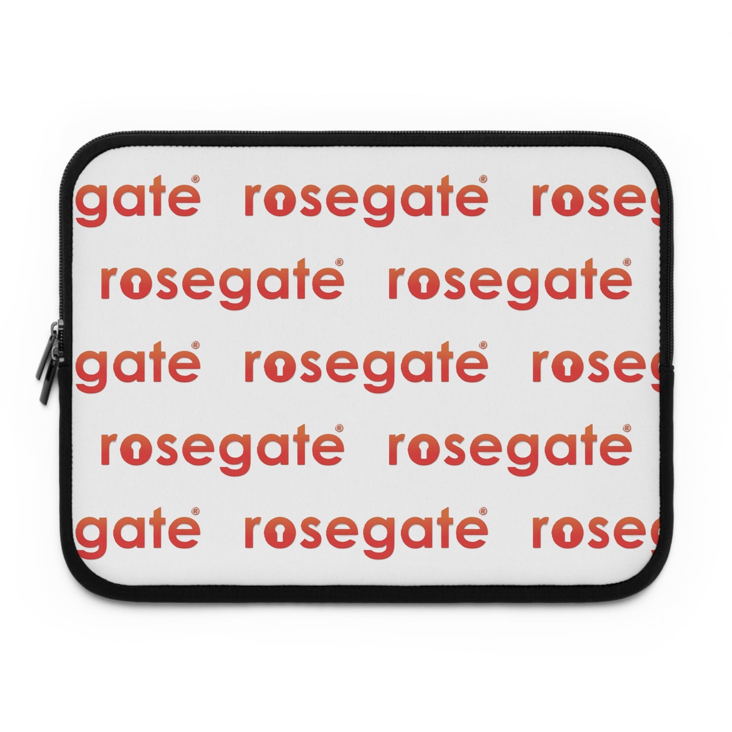 Rosegate Repeating Logo Laptop Sleeve — Branded Protective Case
