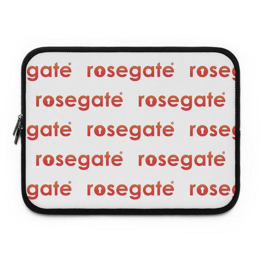 Rosegate Repeating Logo Laptop Sleeve — Branded Protective Case