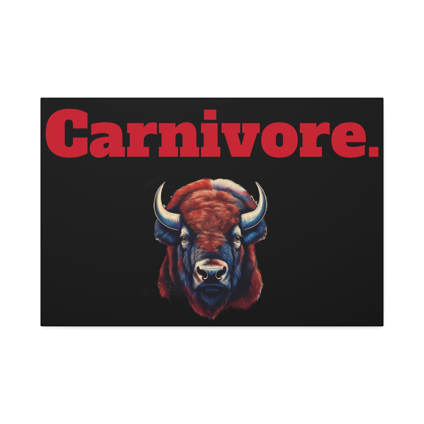 Carnivore Wall Art Canvas - Bold Bison Design for Meat Lovers