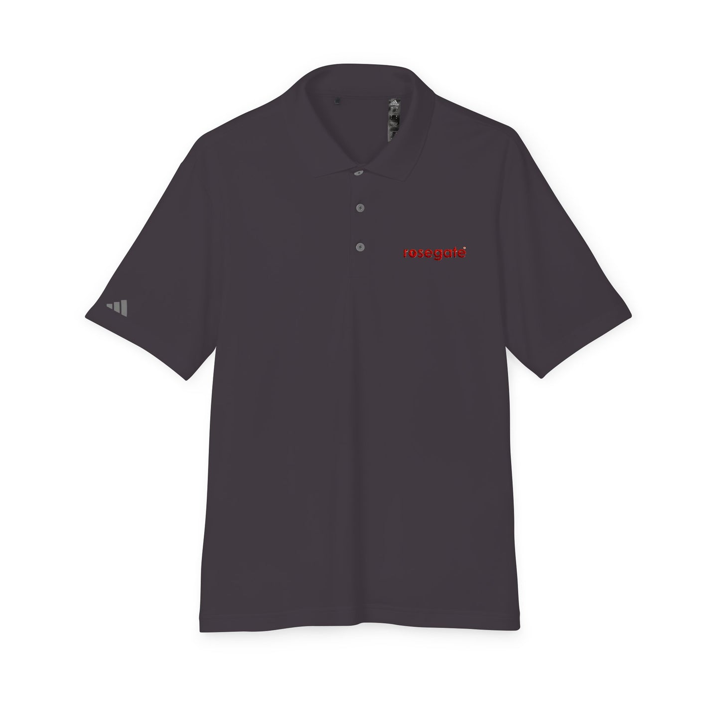 Rosegate Minimalist White Performance Polo — Embroidered Logo Golf & Work Shirt