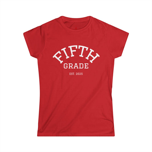 Fifth Grade Personalized Tee - Cute Graduation Gift, Back to School Apparel, Teacher Appreciation, Fun Classroom Wear