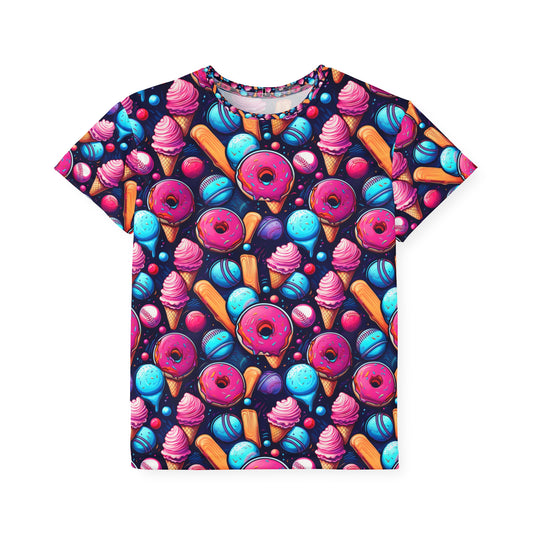 Kids Ice Cream Sports Jersey – Fun & Colorful Active Tee for Boys & Girls | Cool Birthday or Sports Gift