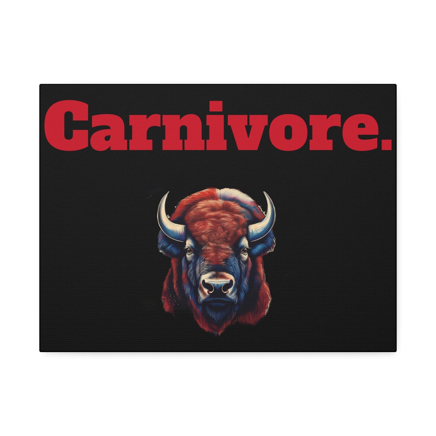 Carnivore Wall Art Canvas - Bold Bison Design for Meat Lovers