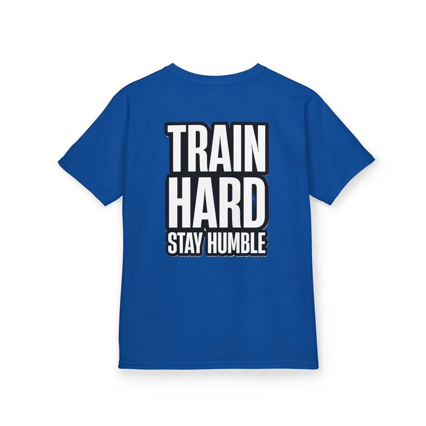 Kids Tee — 'Train Hard Stay Humble' Motivational Gym Shirt