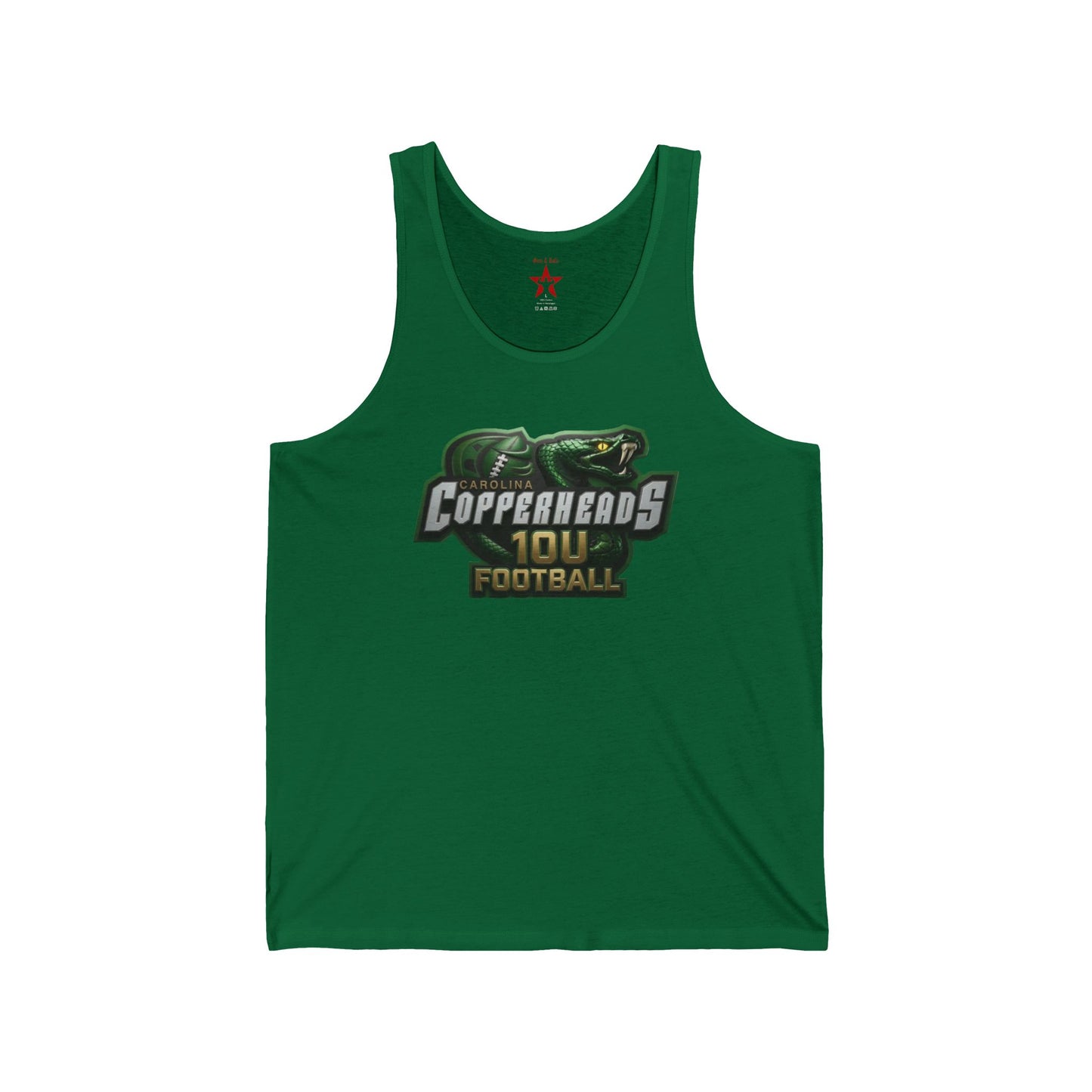 Copperheads 10U Football Tank Top — "Fangs Out" Football Team Apparel