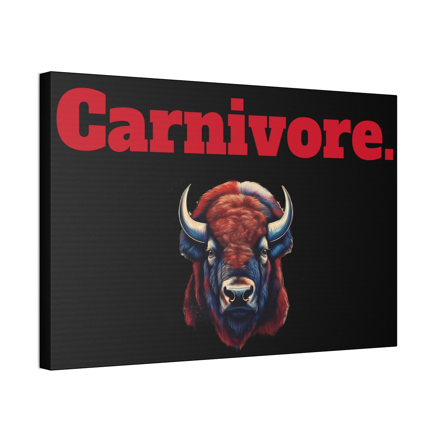 Carnivore Wall Art Canvas - Bold Bison Design for Meat Lovers