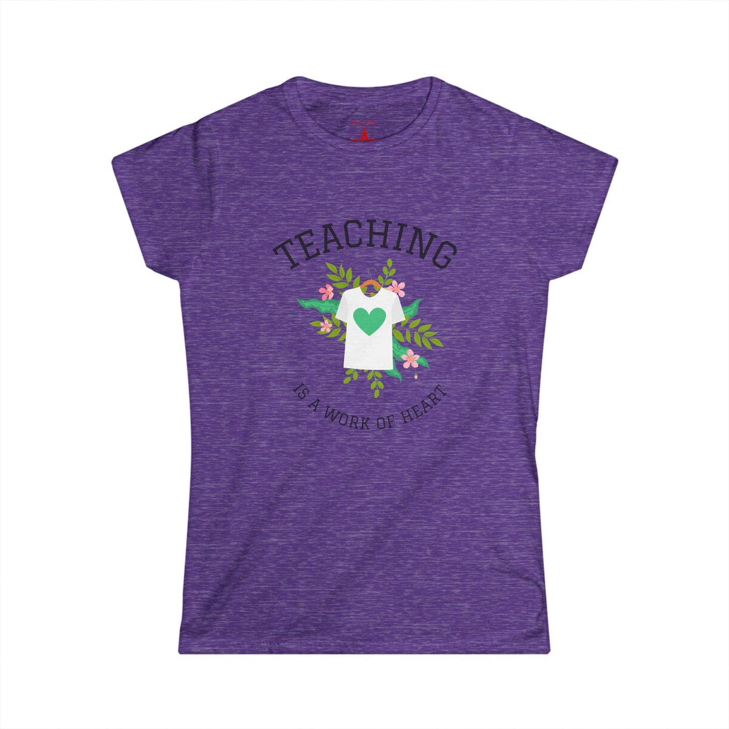 Floral Teaching T-Shirt - A Work of Heart Tee for Educators, Teacher Gift, Classroom Apparel, Inspirational Shirt, Spring/Summer Fashion