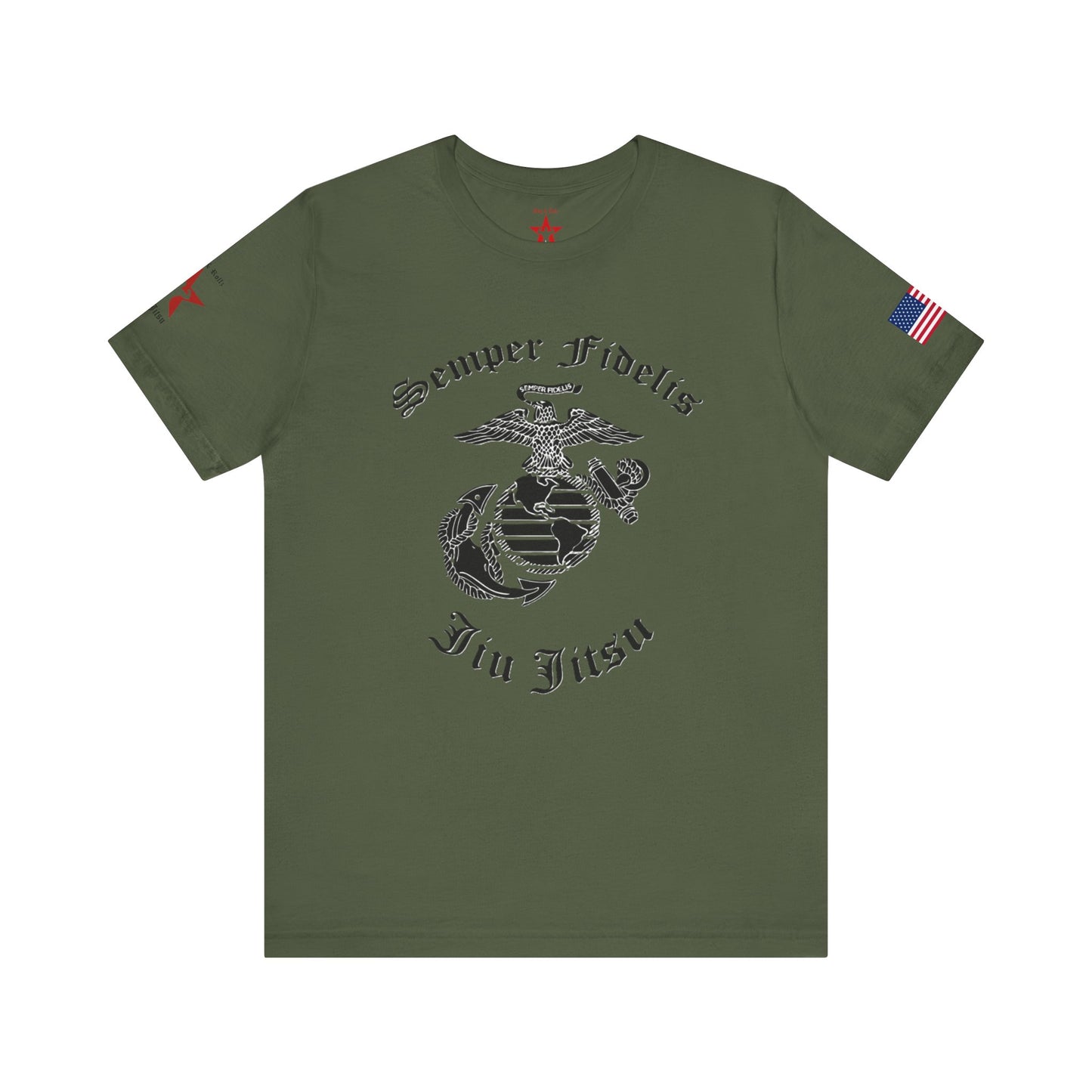 Semper Fidelis Jiu Jitsu Unisex Tee – Patriotic Short Sleeve Shirt | Comfortable BJJ & USMC Graphic T-Shirt