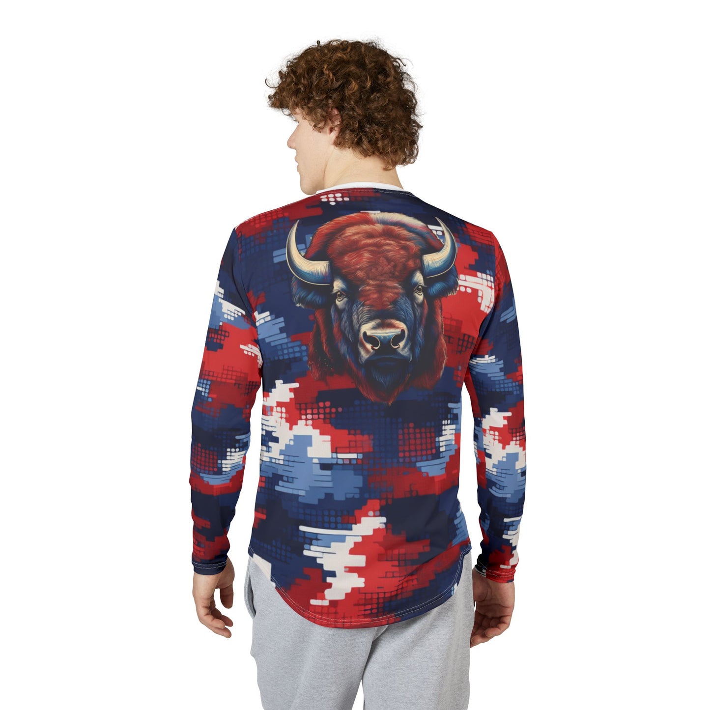 Men’s Patriotic UV Protection Shirt – Long Sleeve American Flag Fishing & Outdoor Top | UPF 50+ Sun Protection