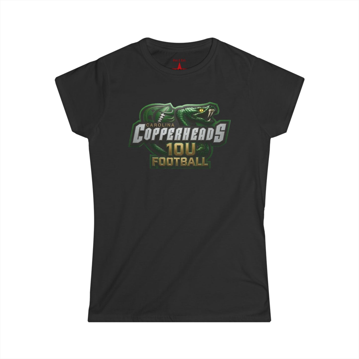 Copperheads Football Women's Softstyle Tee, Sporty Graphic Tee, Team Spirit Shirt, Game Day Outfit, Personalized Sportswear