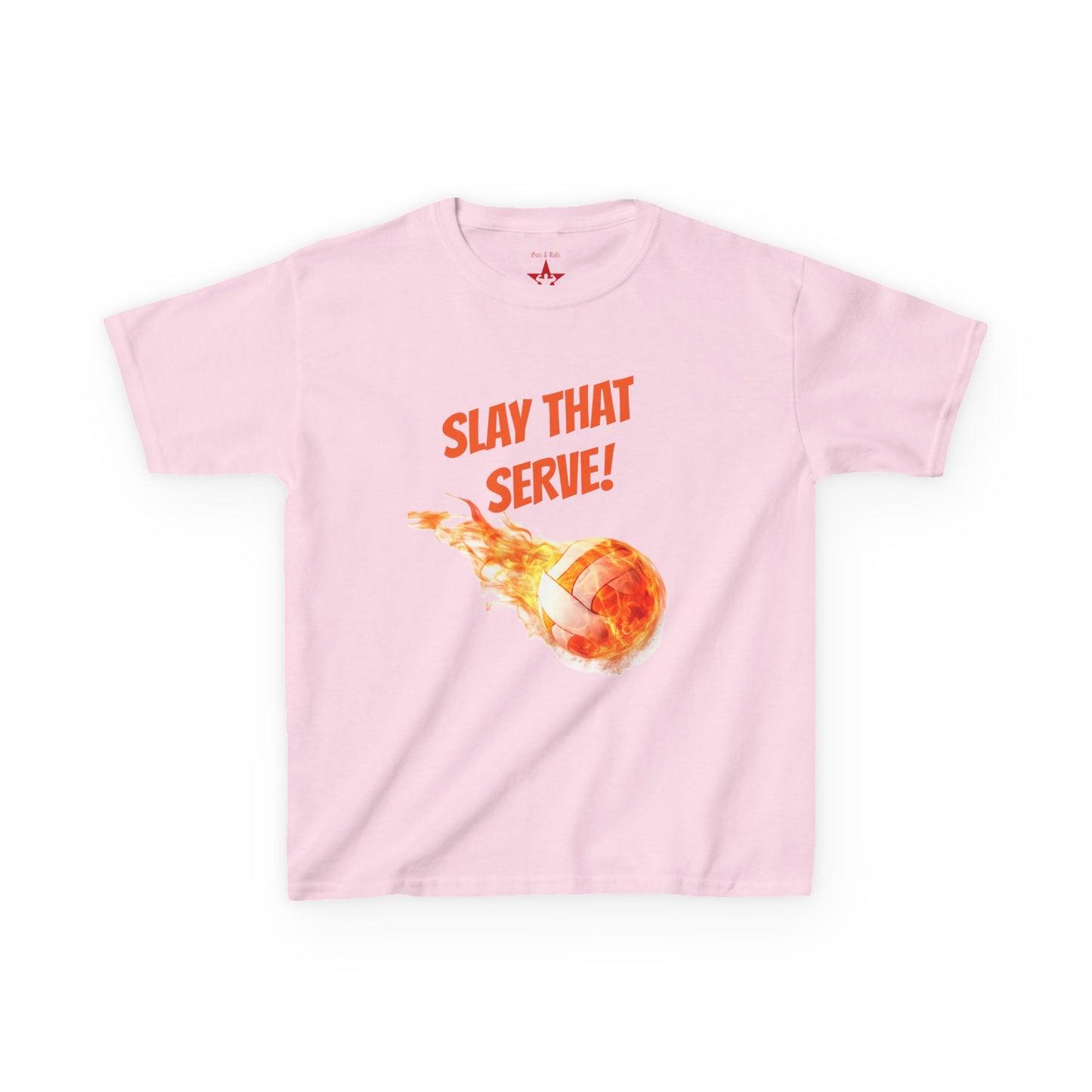 Kids Volleyball T-Shirt – “Slay That Serve!” Motivational Sports Tee for Young Athletes & Volleyball Fans
