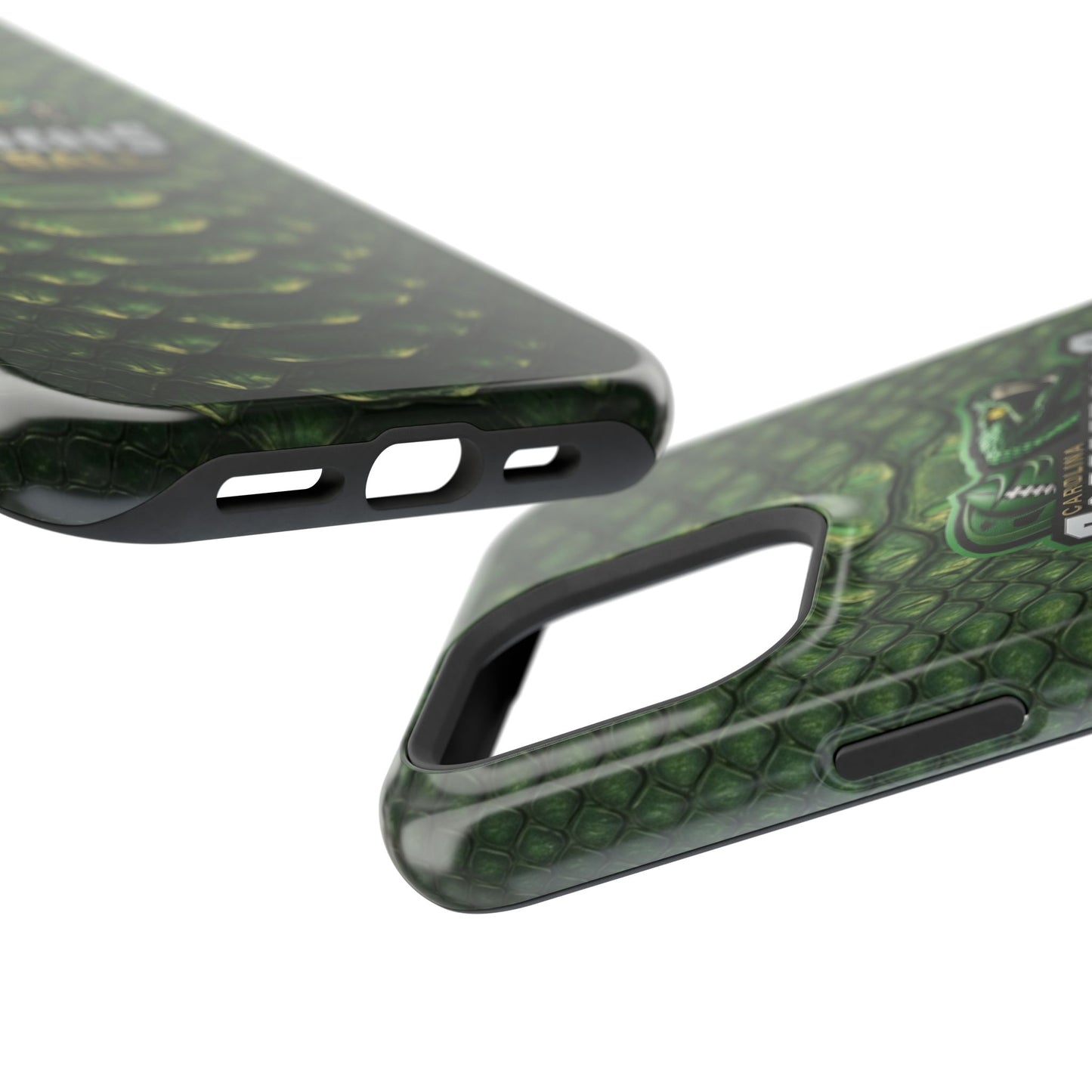 Copperheads Football Magnetic Impact-Resistant Phone Case — Green Snake Scale Design