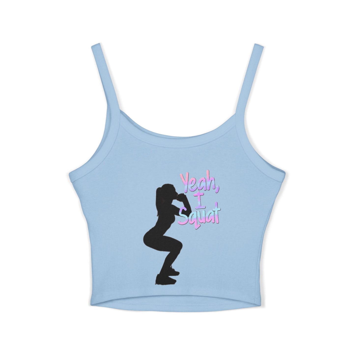 Women's 'Gunz & Bunz' / 'Yeah, I Squat' Spaghetti Strap Tank Top - Fitness Crop Tank