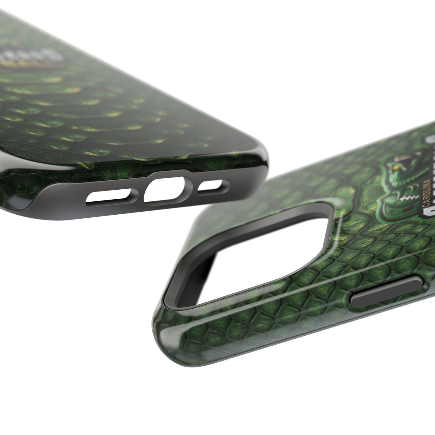 Copperheads Football Magnetic Impact-Resistant Phone Case — Green Snake Scale Design
