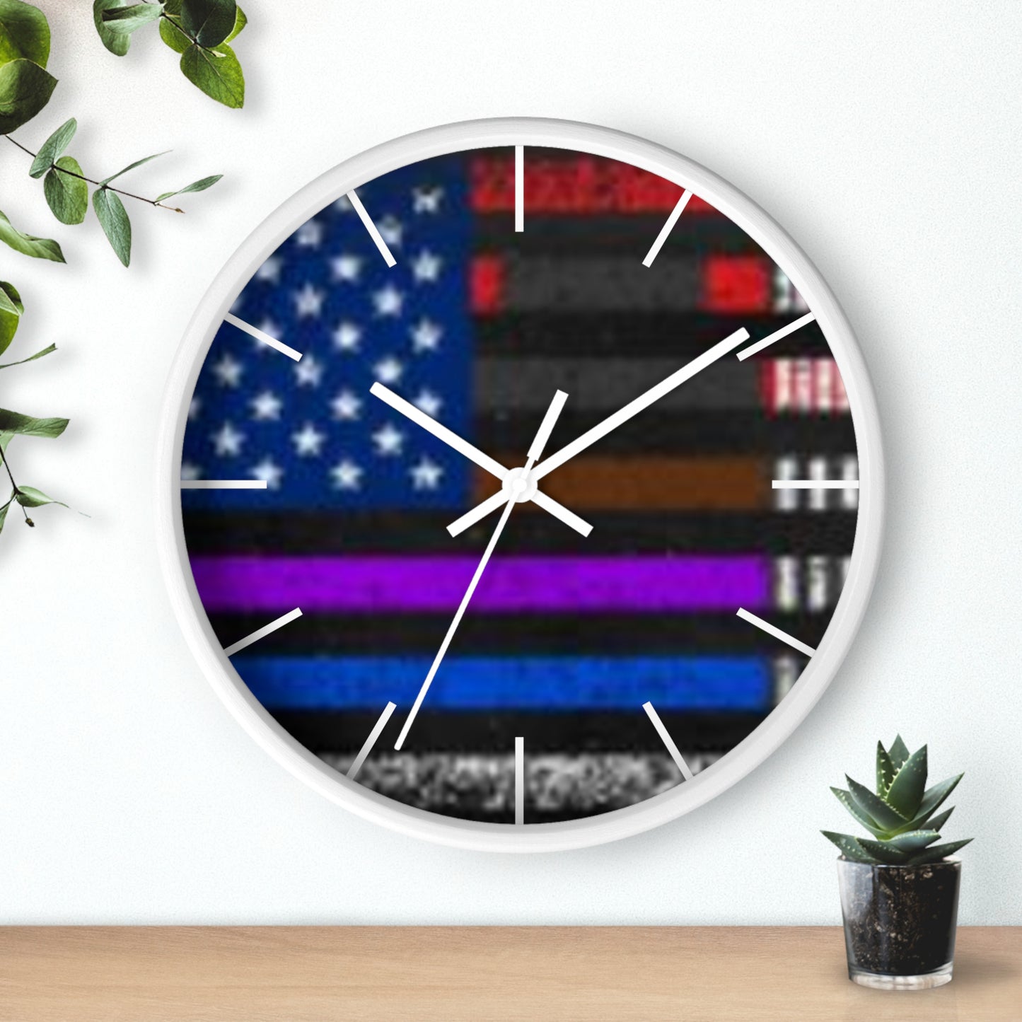 Patriotic American Flag Wall Clock - Unique Home Decor for National Holidays
