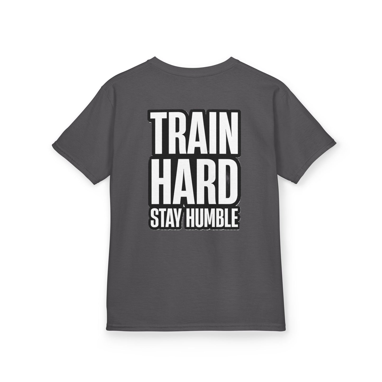 Kids Tee — 'Train Hard Stay Humble' Motivational Gym Shirt
