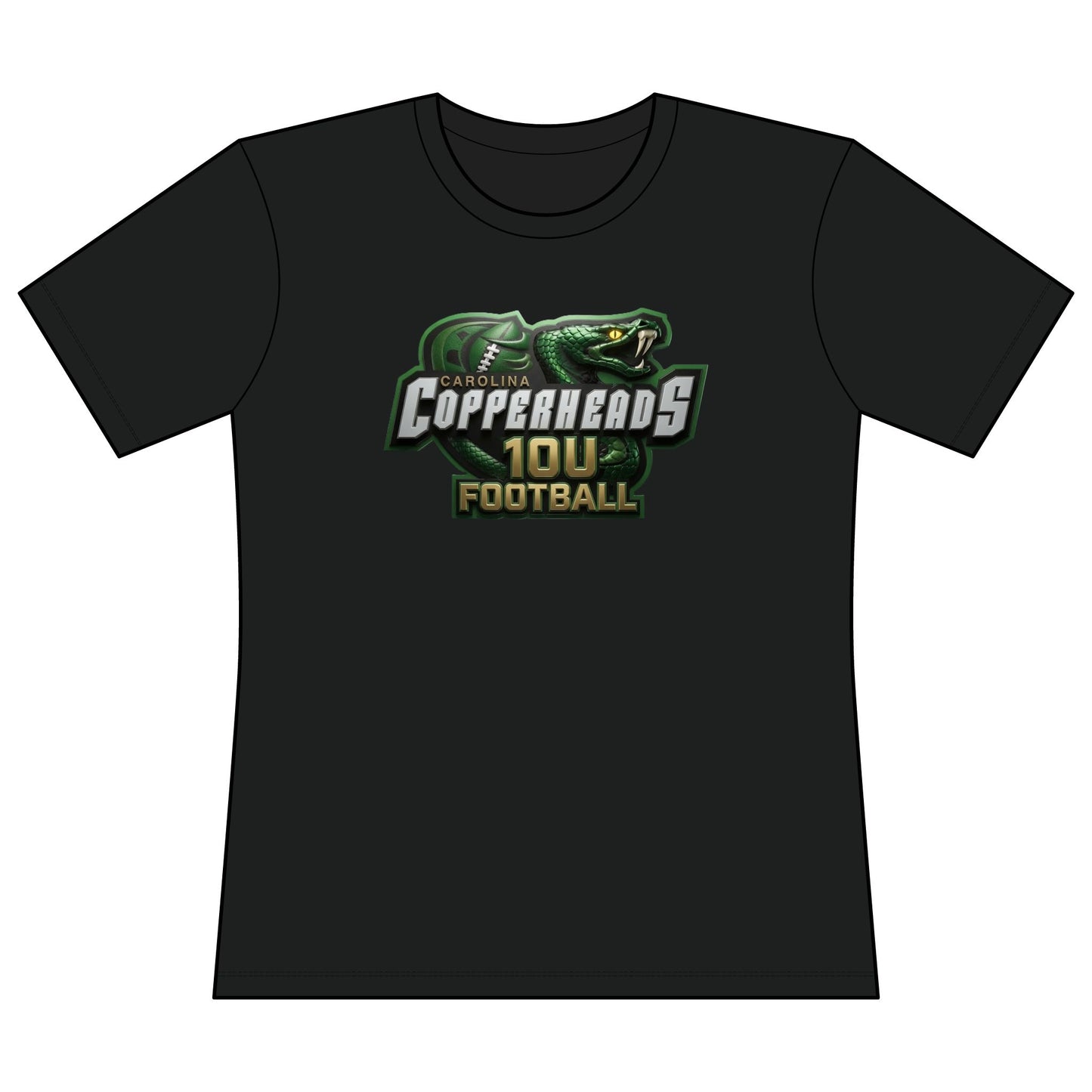 Copperheads Youth Football Tee — “Fangs Out” Performance Short Sleeve Shirt