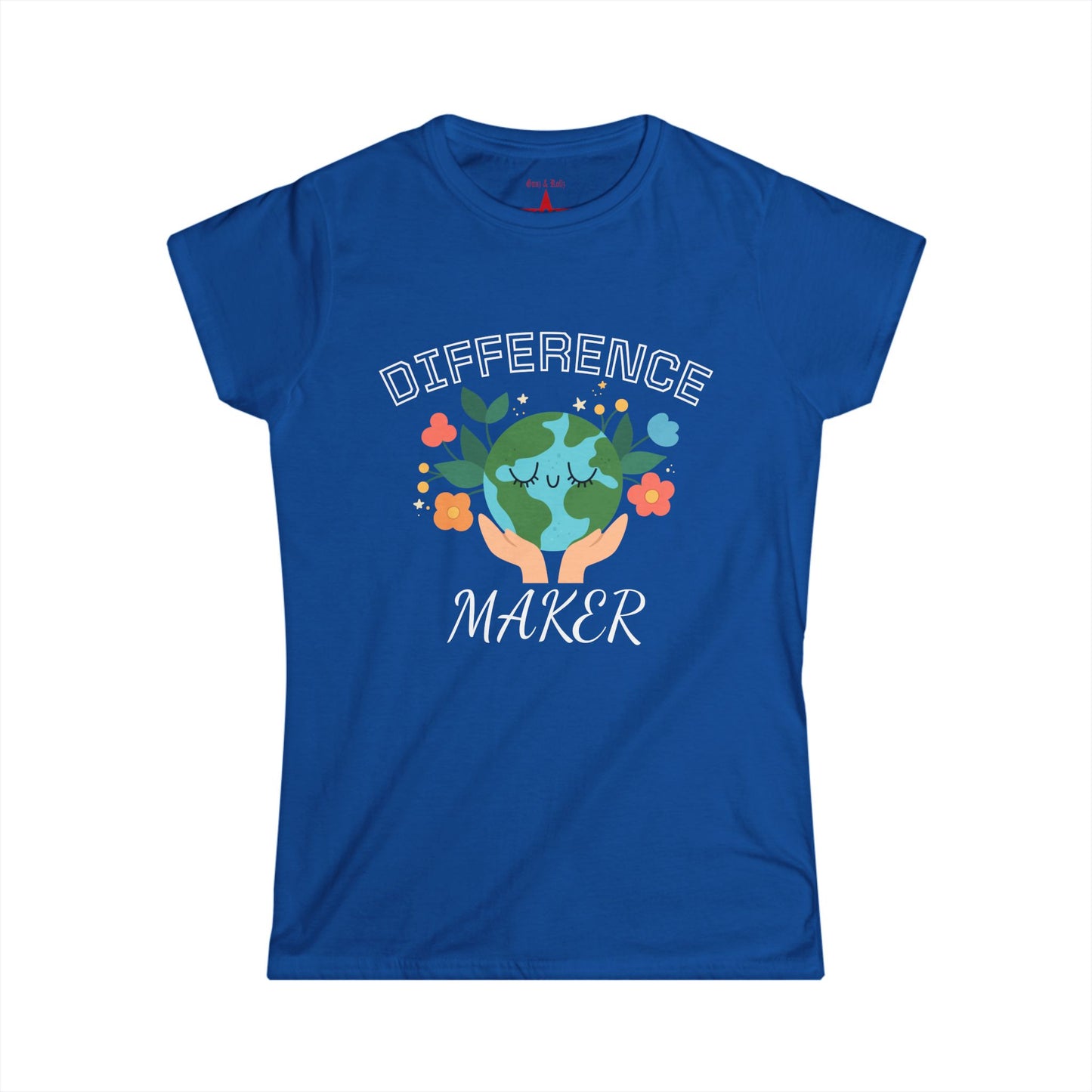 Eco-Friendly Difference Maker Tee | Women's Softstyle T-Shirt, Gifts for Earth Lovers, Sustainable Fashion, Environmental Awareness