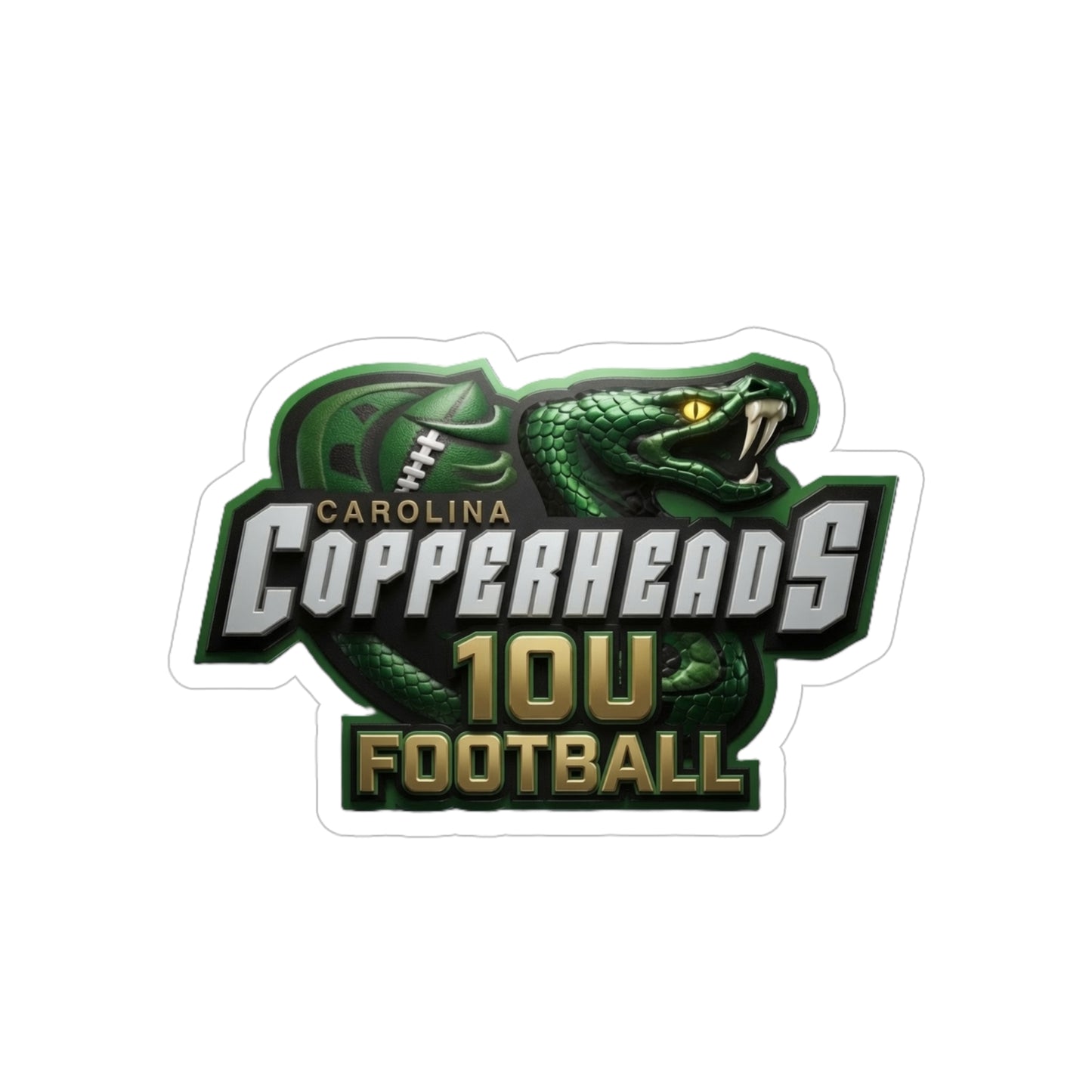 Carolina Copperheads Die-Cut Outdoor Sticker, Sports Team Decal for Fans, Waterproof Car Art, Perfect for Gifts, Sports Enthusiast Decor